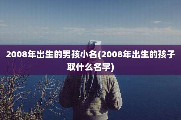 2008年出生的男孩小名(2008年出生的孩子取什么名字)
