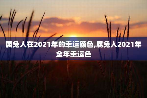 属兔人在2021年的幸运颜色,属兔人2021年全年幸运色