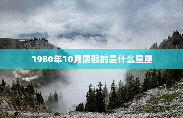 1980年10月属猴的是什么星座