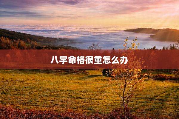 八字命格很重怎么办