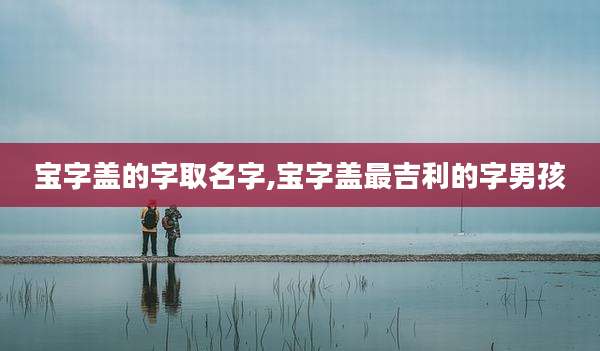 宝字盖的字取名字,宝字盖最吉利的字男孩