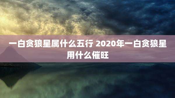 一白贪狼星属什么五行 2020年一白贪狼星用什么催旺