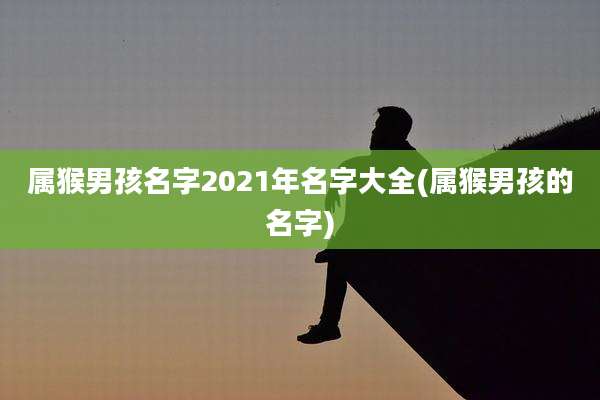 属猴男孩名字2021年名字大全(属猴男孩的名字)