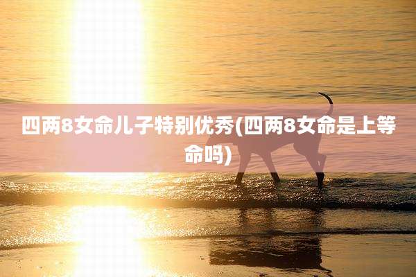 四两8女命儿子特别优秀(四两8女命是上等命吗)