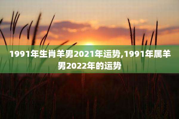 1991年生肖羊男2021年运势,1991年属羊男2022年的运势