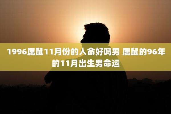 1996属鼠11月份的人命好吗男 属鼠的96年的11月出生男命运