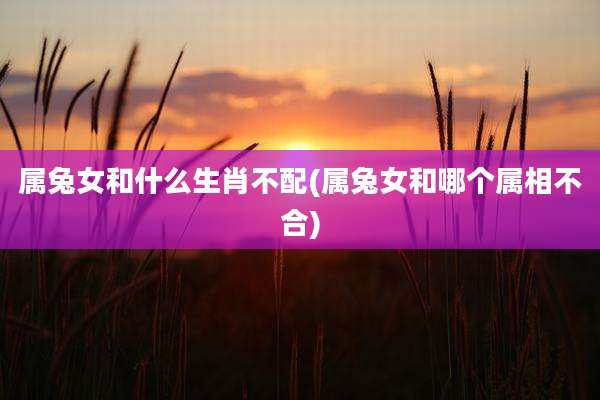 属兔女和什么生肖不配(属兔女和哪个属相不合)