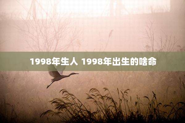 1998年生人 1998年出生的啥命