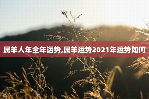 属羊人年全年运势,属羊运势2021年运势如何