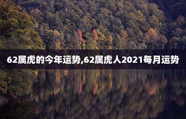 62属虎的今年运势,62属虎人2021每月运势