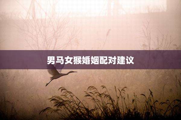 男马女猴婚姻配对建议