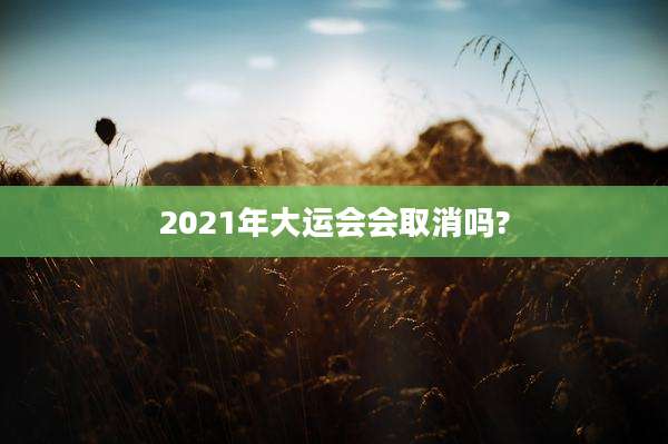 2021年大运会会取消吗?