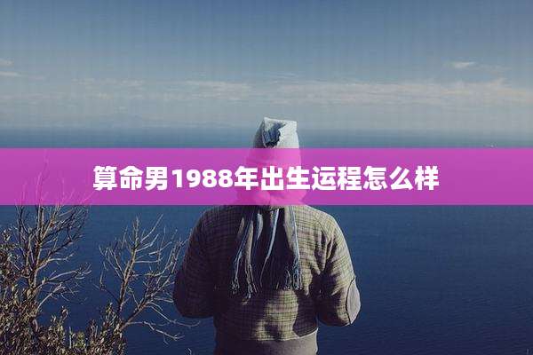 算命男1988年出生运程怎么样