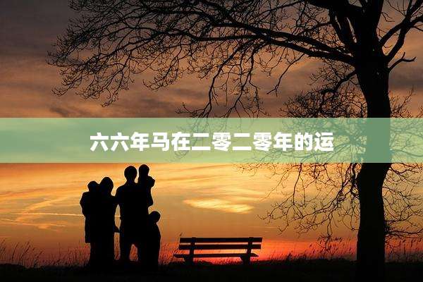六六年马在二零二零年的运