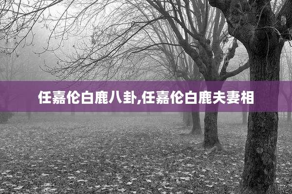 任嘉伦白鹿八卦,任嘉伦白鹿夫妻相
