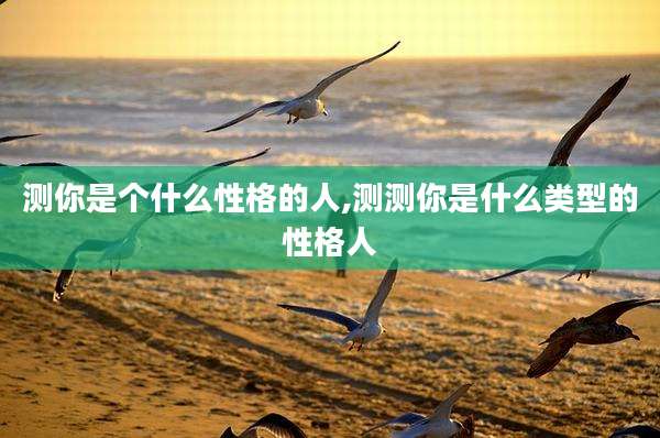 测你是个什么性格的人,测测你是什么类型的性格人