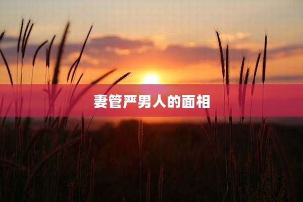 妻管严男人的面相