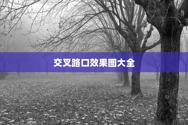 交叉路口效果图大全