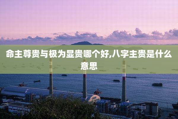命主尊贵与极为显贵哪个好,八字主贵是什么意思