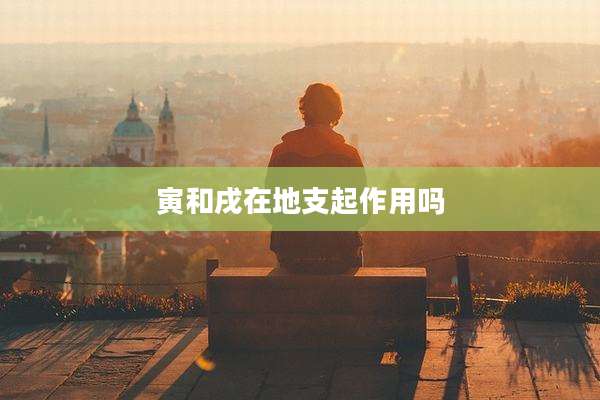 寅和戌在地支起作用吗