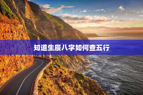 知道生辰八字如何查五行