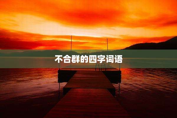 不合群的四字词语
