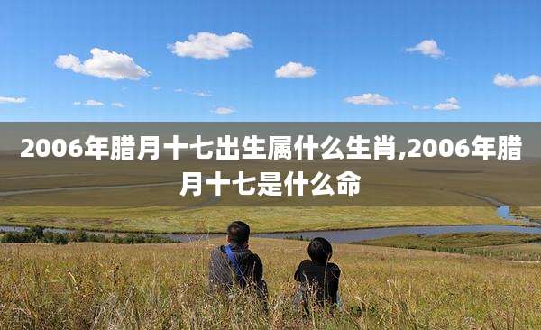 2006年腊月十七出生属什么生肖,2006年腊月十七是什么命