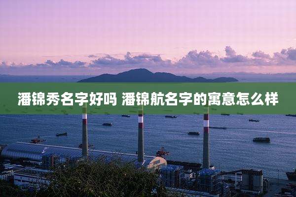 潘锦秀名字好吗 潘锦航名字的寓意怎么样