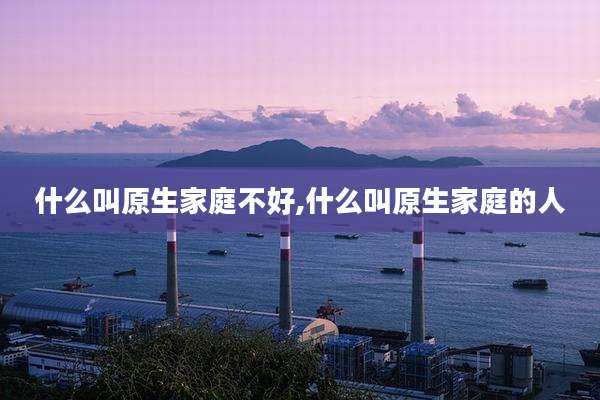 什么叫原生家庭不好,什么叫原生家庭的人