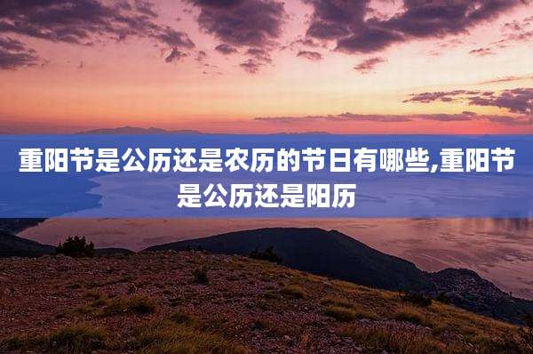 重阳节是公历还是农历的节日有哪些,重阳节是公历还是阳历