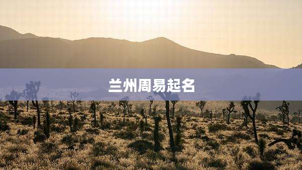 兰州周易起名