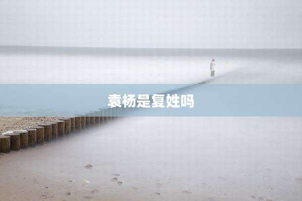袁杨是复姓吗