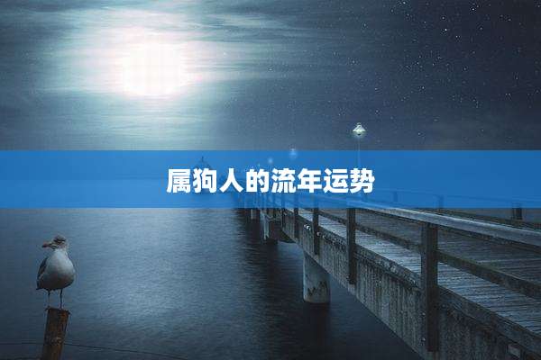 属狗人的流年运势
