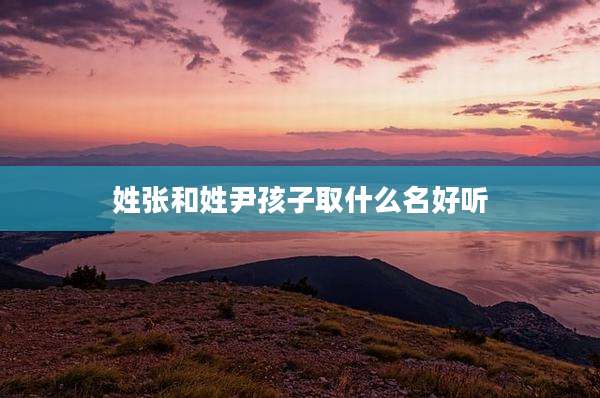 姓张和姓尹孩子取什么名好听