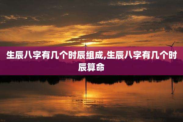 生辰八字有几个时辰组成,生辰八字有几个时辰算命