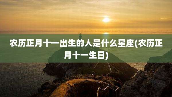 农历正月十一出生的人是什么星座(农历正月十一生日)