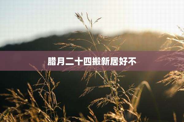腊月二十四搬新居好不