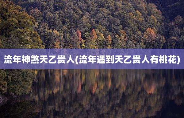 流年神煞天乙贵人(流年遇到天乙贵人有桃花)