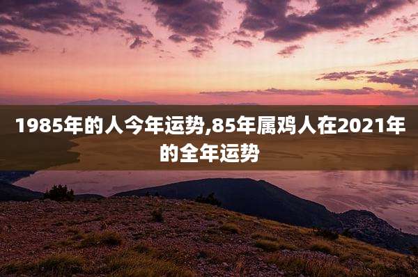 1985年的人今年运势,85年属鸡人在2021年的全年运势