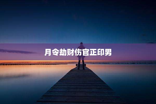 月令劫财伤官正印男