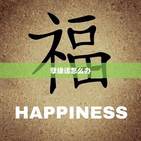 孽缘该怎么办