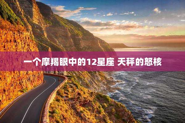 一个摩羯眼中的12星座 天秤的怒核