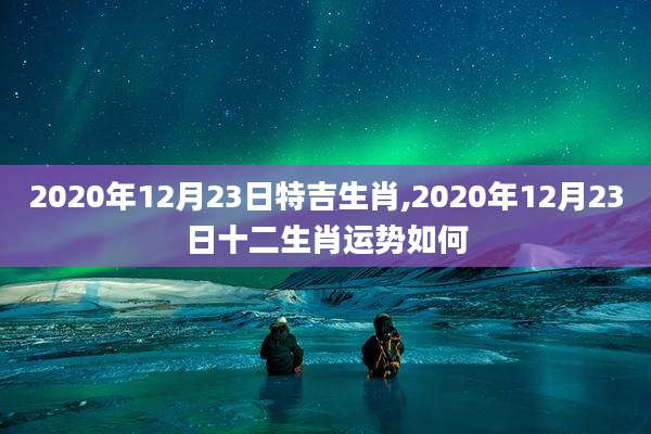 2020年12月23日特吉生肖,2020年12月23日十二生肖运势如何