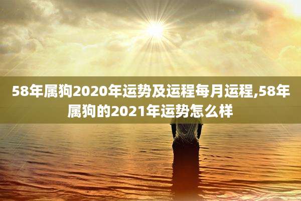 58年属狗2020年运势及运程每月运程,58年属狗的2021年运势怎么样