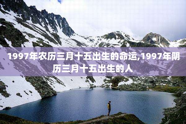 1997年农历三月十五出生的命运,1997年阴历三月十五出生的人