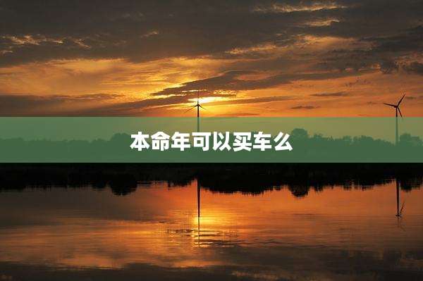 本命年可以买车么