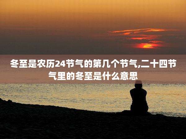 冬至是农历24节气的第几个节气,二十四节气里的冬至是什么意思