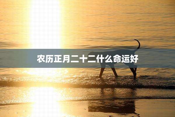 农历正月二十二什么命运好