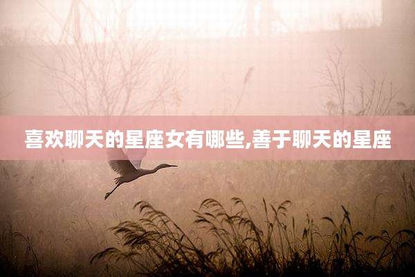 喜欢聊天的星座女有哪些,善于聊天的星座
