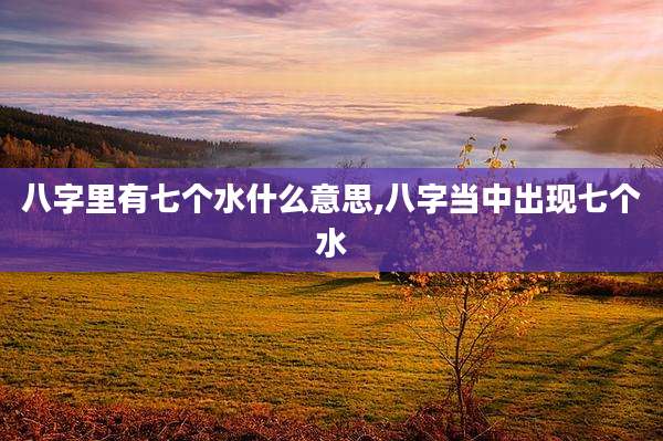 八字里有七个水什么意思,八字当中出现七个水